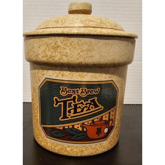 Treasure Craft Pottery Craft Terracotta Best Brew Tea Jar Made in USA - Picture 1 of 14